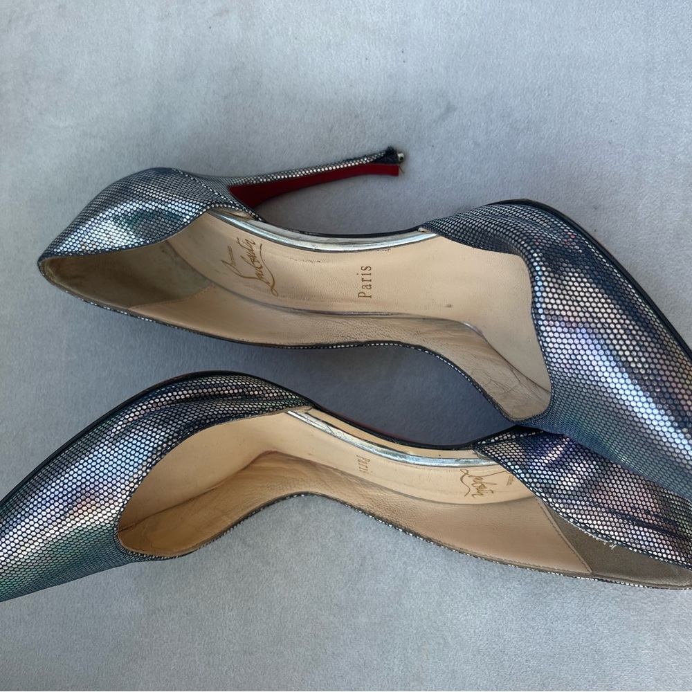 Christian Louboutin Purple Iridescent Snakeskin P… - image 2